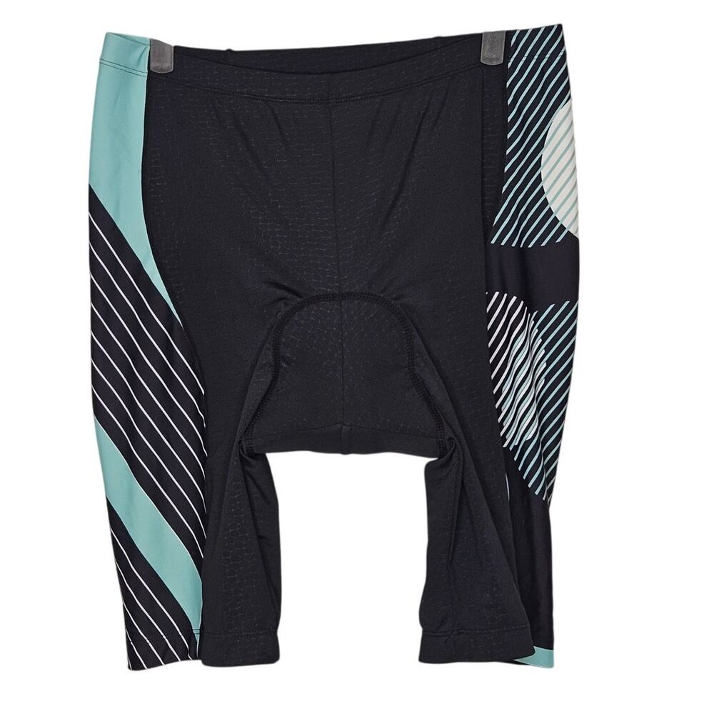 Beroy Cycling Black/Aqua Bike Shorts Padded 3X XXXL Excellent B-77